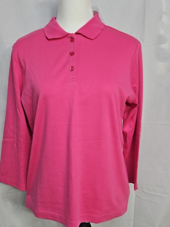 Ultra Softs Tops - Classic Women's Pink Polo Top - Comfortable Everyday Shirt